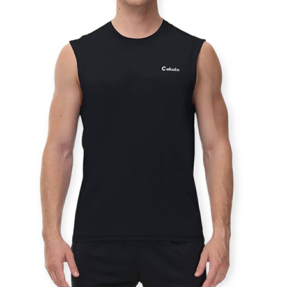 CAKULO MENS BLACK SLEEVELESS WORKOUT SHIRT SZ.2XL NWT